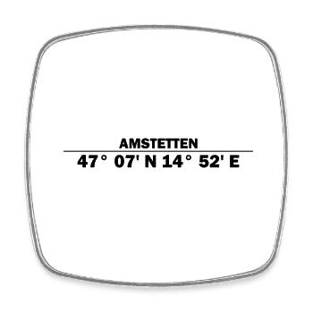 Amstetten coordinates - Square fridge magnet - white - Front