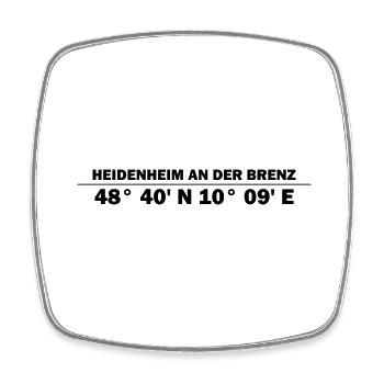 Heidenheim an der Brenz Koordinaten - Viereckiger Kühlschrankmagnet - Weiß - Vorne
