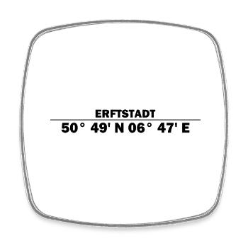 Erftstadt coordinates - Square fridge magnet - white - Front