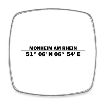 Monheim am Rhein Koordinaten - Viereckiger Kühlschrankmagnet - Weiß - Vorne