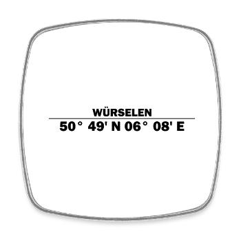 Würselen Koordinaten - Viereckiger Kühlschrankmagnet - Weiß - Vorne
