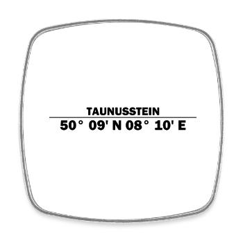 Taunusstein coordinates - Square fridge magnet - white - Front