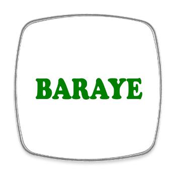 Baraye - Viereckiger Kühlschrankmagnet - Weiß - Vorne
