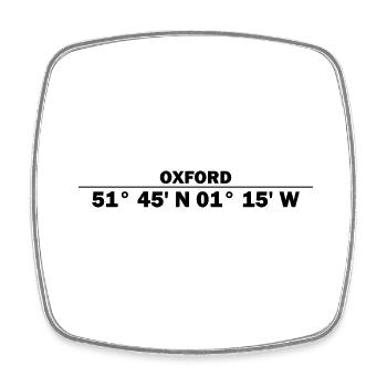 Coordonnées d’Oxford - Magnet carré - blanc - Devant