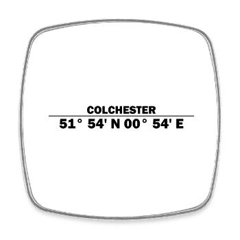 Coordonnées de Colchester - Magnet carré - blanc - Devant