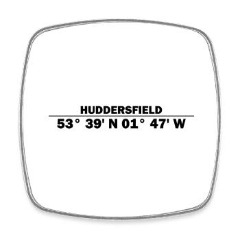 Coordonnées de Huddersfield - Magnet carré - blanc - Devant