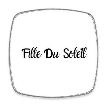 fille du soleil - Magnet carré - blanc - Devant