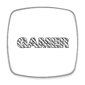 Jeu PC de jeu - Magnet carré - blanc - Devant