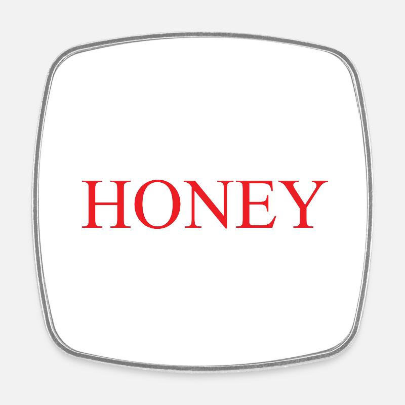 HONEY / SAYING - Square fridge magnet - white
