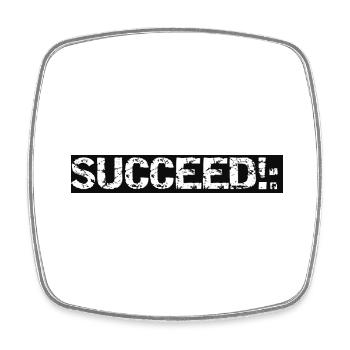 SUCCEED!: - Viereckiger Kühlschrankmagnet - Weiß - Vorne