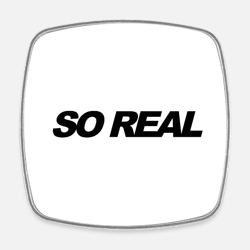 Techno music rave house so real gift - Square fridge magnet - white