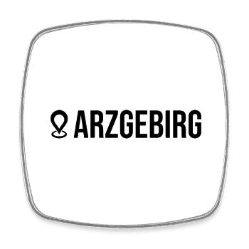 Nächstes Ziel Erzgebirge - Viereckiger Kühlschrankmagnet - Weiß - Vorne