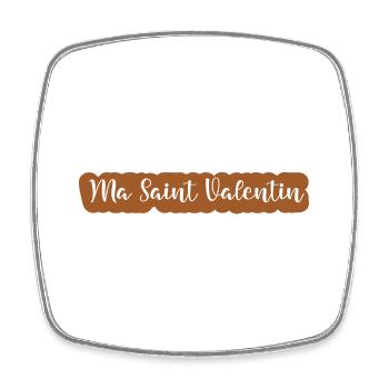 Ma saint valentin - Magnet carré - blanc - Devant