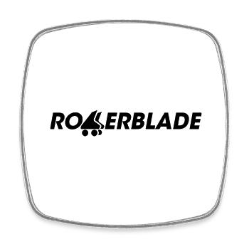 rollerblade logo schwarz - Viereckiger Kühlschrankmagnet - Weiß - Vorne