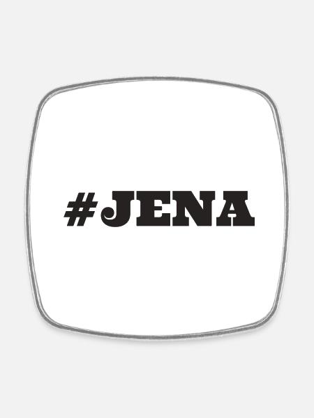 #Jena Ostdeutschland - Viereckiger Kühlschrankmagnet - Weiß
