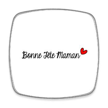 BONNE FÊTE. FÊTE DES MÈRES. FÊTE DES PÈRES. FÊTE - Magnet carré - blanc - Devant