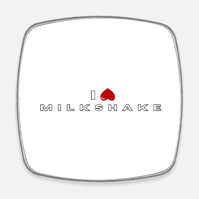 I hate Milkshake - Square fridge magnet - white