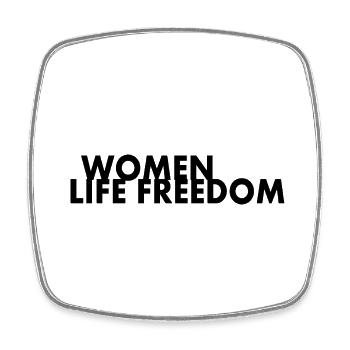 Women life freedom - Viereckiger Kühlschrankmagnet - Weiß - Vorne