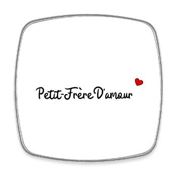 Petit frère d'amour - Magnet carré - blanc - Devant