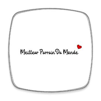 Meilleur parrain du monde - Magnet carré - blanc - Devant