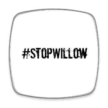 Protect Our Planet Preserve Future Stop Willow - Viereckiger Kühlschrankmagnet - Weiß - Vorne