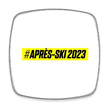 Après-Ski 2023 - Square fridge magnet - white - Front