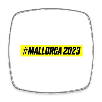 Mallorca 2023 - Viereckiger Kühlschrankmagnet - Weiß - Vorne