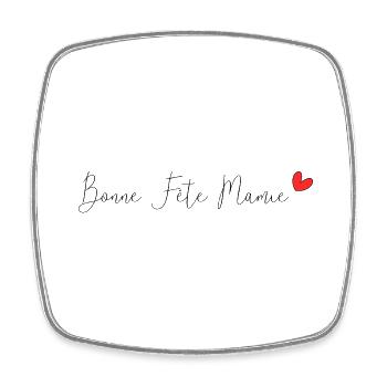 MAMAN,FÊTE DES MÈRES,BONNE FÊTE MAMAN,JE T'AIME - Magnet carré - blanc - Devant