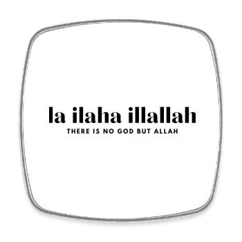 La ilaha illallah - Magnet carré - blanc - Devant