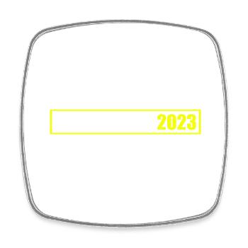 Barcelona 2023 - Viereckiger Kühlschrankmagnet - Weiß - Vorne