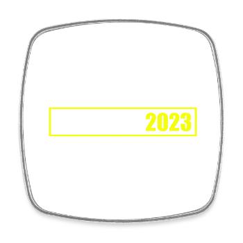 Cancun 2023 - Viereckiger Kühlschrankmagnet - Weiß - Vorne