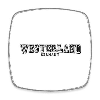 Westerland - Viereckiger Kühlschrankmagnet - Weiß - Vorne