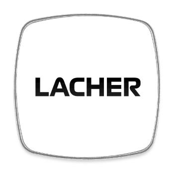 LACHER LOGO - Lustige Sprüche - MALLE MOTIV - Viereckiger Kühlschrankmagnet - Weiß - Vorne
