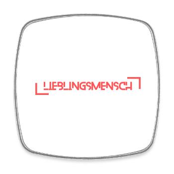Lieblingsmensch rot - Viereckiger Kühlschrankmagnet - Weiß - Vorne