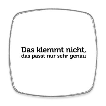 Das klemmt nicht das passt nur sehr genau - Viereckiger Kühlschrankmagnet - Weiß - Vorne