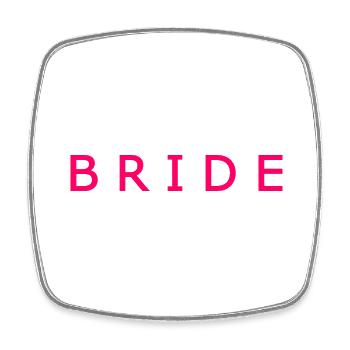 Bride - Square fridge magnet - white - Front
