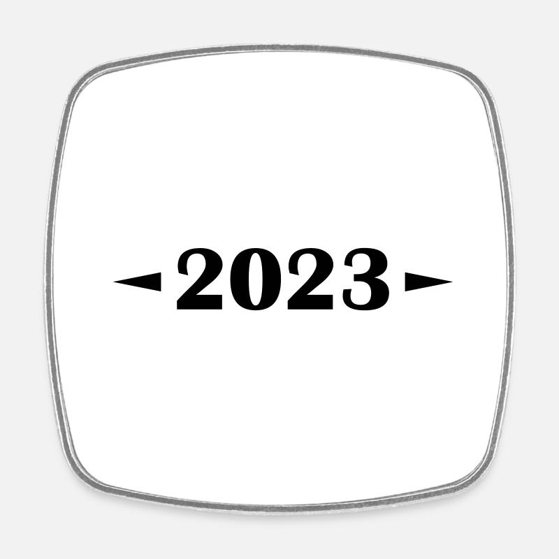 2023 - Viereckiger Kühlschrankmagnet - Weiß