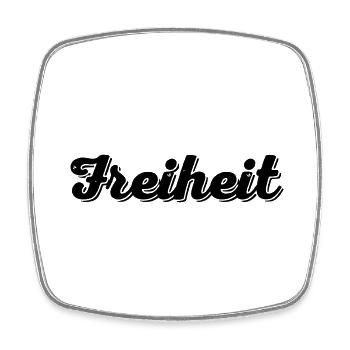 Freiheit - Viereckiger Kühlschrankmagnet - Weiß - Vorne