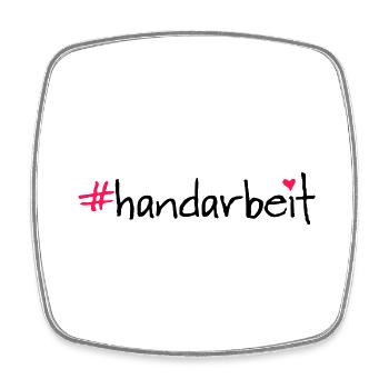 #handarbeit - Viereckiger Kühlschrankmagnet - Weiß - Vorne