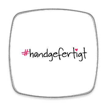 #handgefertigt - Viereckiger Kühlschrankmagnet - Weiß - Vorne