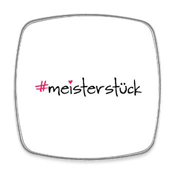 meisterstück - Viereckiger Kühlschrankmagnet - Weiß - Vorne