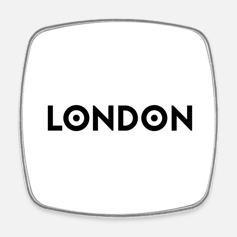LONDON - Square fridge magnet - white
