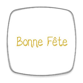 PAPA. FÊTE DES PÈRES. BONNE FÊTE PAPA. BONNE FÊTE - Magnet carré - blanc - Devant