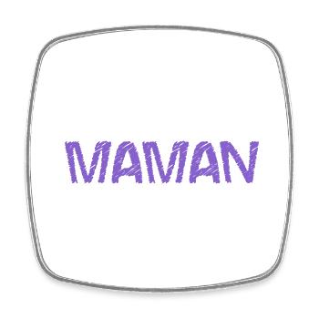 FÊTE DES MÈRES. BONNE FÊTE MAMAN. MAMAN. JE T'AIME - Magnet carré - blanc - Devant