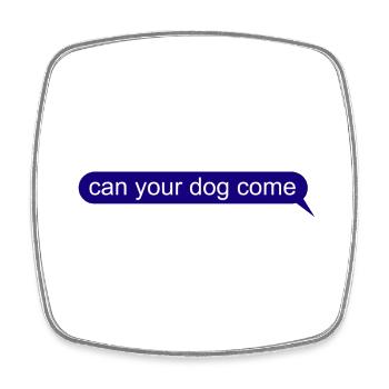 Hund Dog - Viereckiger Kühlschrankmagnet - Weiß - Vorne