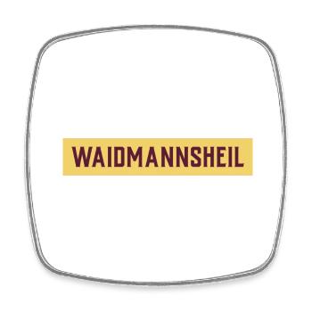 Waidmannsheil No1 - Viereckiger Kühlschrankmagnet - Weiß - Vorne