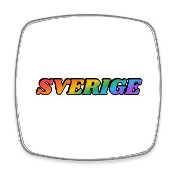 Schwules Schweden Sverige - Viereckiger Kühlschrankmagnet - Weiß - Vorne