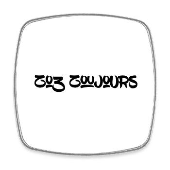 TOZ toujours 005 001 - Magnet carré - blanc - Devant