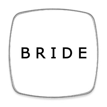Bride - Square fridge magnet - white - Front