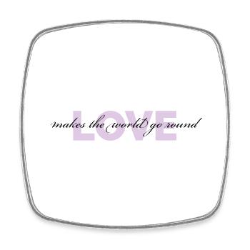 Love - Square fridge magnet - white - Front